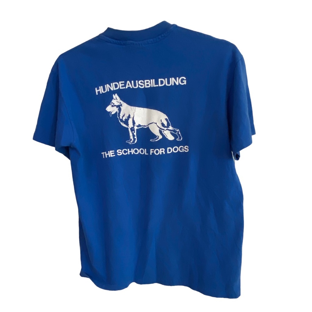 Vintage Blue Men’s German Shepherd School for Dogs Hundeausbildung SOLO